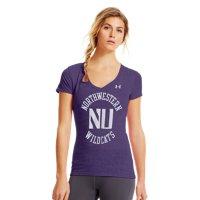 Under Armour Women's Under Armour Legacy Northwestern Charged Cotton Tri-blend V-neck