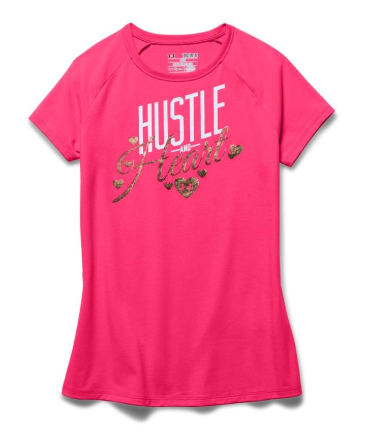 Under Armour Girls' Ua Hustle & Heart T-shirt