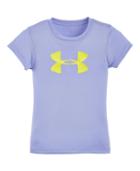 Under Armour Girls' Pre-school Ua Glitter Big Logo Short Sleeve T-shirt