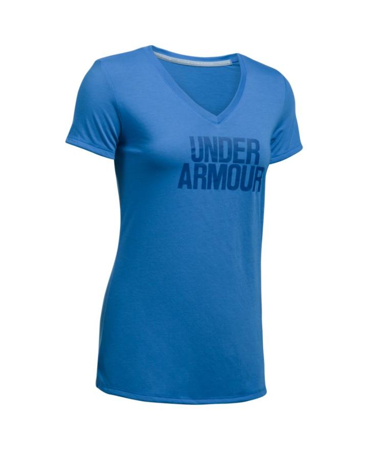 Under Armour Women's Ua Threadborne Train Wordmark V-neck