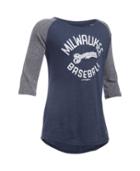 Under Armour Girls' Milwaukee Brewers Ua Tri-blend  Sleeve