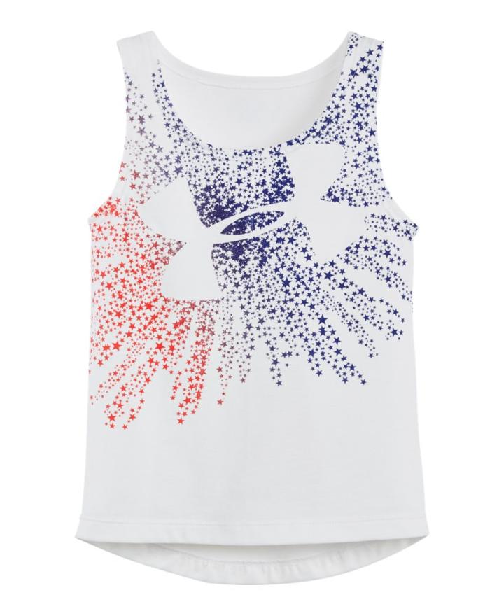 Under Armour Girls' Pre-school Ua Shooting Star Big Logo Short Sleeve T-shirt