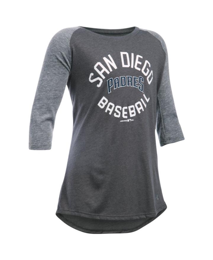 Under Armour Girls' San Diego Padres Ua Tri-blend  Sleeve
