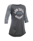 Under Armour Girls' San Diego Padres Ua Tri-blend  Sleeve