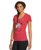 Women's Under Armour Legacy Utah Charged Cotton Tri-blend V-neck
