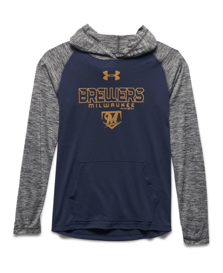 Under Armour Boys' Milwaukee Brewers Ua Tech Hoodie
