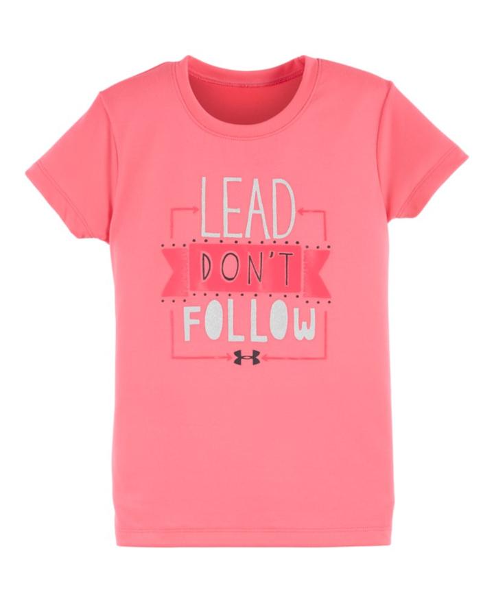 Under Armour Girls' Pre-school Ua Lead Don't Follow T-shirt