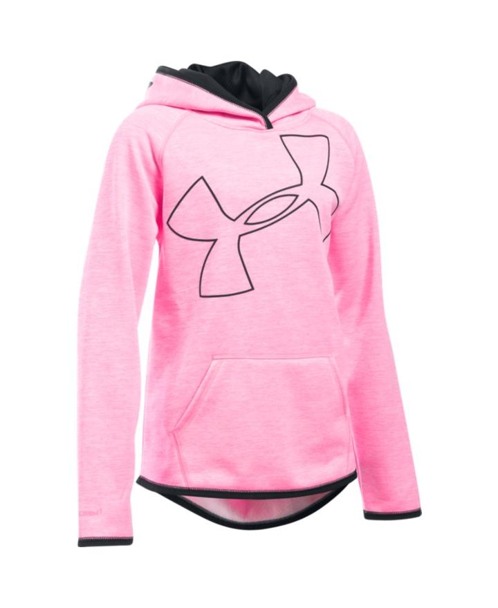 Under Armour Girls' Ua Armour Fleece Novelty Jumbo Logo Hoodie