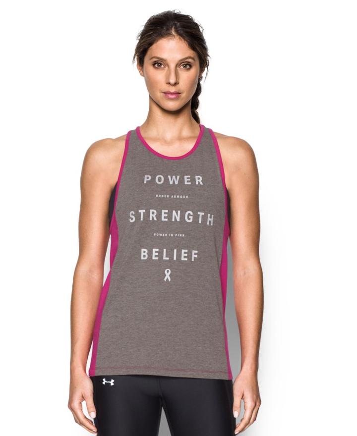 Under Armour Women's Ua Power In Pink Inset Tank