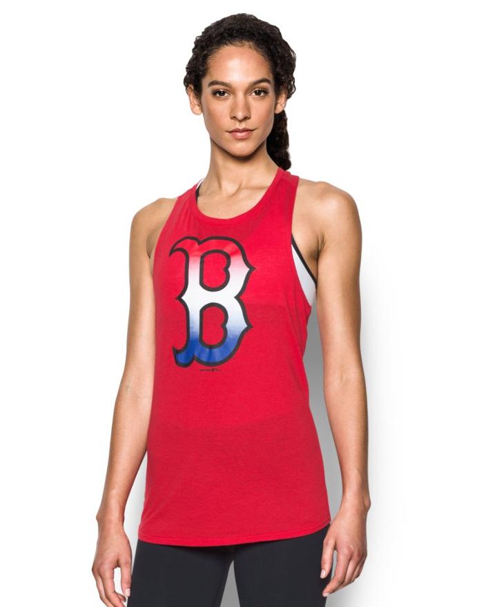 Under Armour Women's Boston Red Sox 4th Of July Cutout Tank