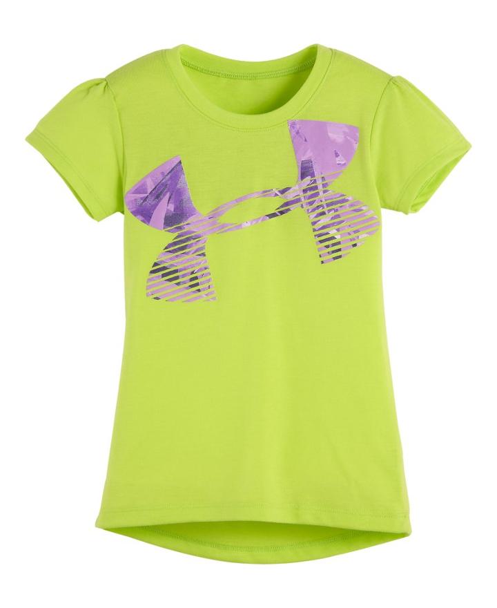 Under Armour Girls' Toddler Ua Jungle Jive Hi Lo Logo Short Sleeve