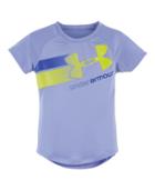Under Armour Girls' Toddler Ua Fly-by Logo Short Sleeve T-shirt