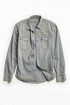 Urban Outfitters Levi's Grey Denim Western Shirt,grey,s