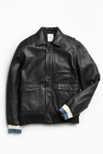 Urban Outfitters Wood Wood Dean Leather Jacket