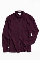 Urban Outfitters Uo Stevens Cross-dyed Button-down Shirt,plum,l