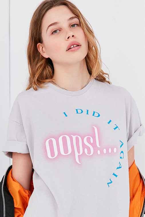 Urban Outfitters Oops I Did It Again Tee,grey,xl