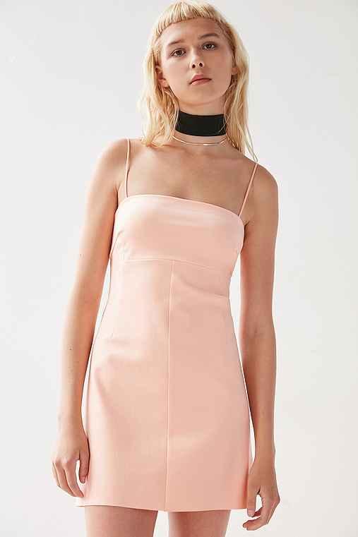 Urban Outfitters Silence + Noise Audrey A-line Mini Slip Dress,peach,s