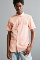 Barney Cools Embroidered Girls Short Sleeve Button-down Shirt