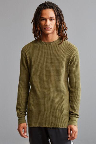 Urban Outfitters Uo Waffle Thermal Crew Long Sleeve Tee