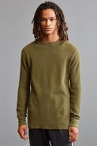 Urban Outfitters Uo Waffle Thermal Crew Long Sleeve Tee