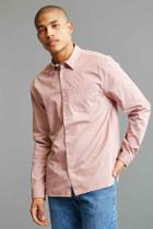 Urban Outfitters Uo Stevens Poplin Button-down Shirt,mauve,m