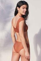Urban Outfitters Out From Under Cassie Ribbed Bikini Bottom,bronze,l