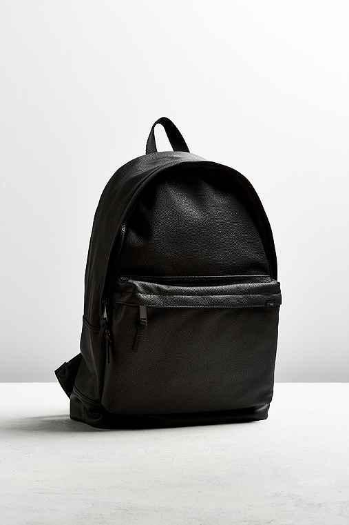 Urban Outfitters Uo Vegan Leather Backpack,black,one Size
