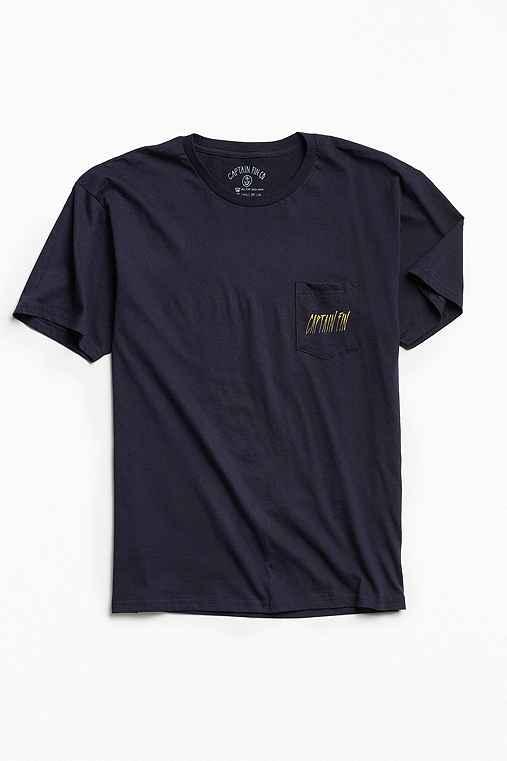 Urban Outfitters Captain Fin Retro Rat Pocket Tee,navy,s