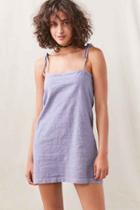 Urban Outfitters Urban Renewal Remade Tie Shoulder Slip Dress,lavender,s