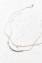 Urban Outfitters Grace Short Layering Necklace,silver,one Size