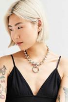 Urban Outfitters We Who Prey Large Meridian Choker Necklace,silver,one Size