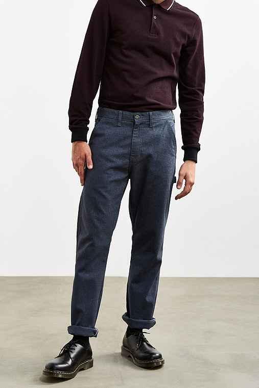 Urban Outfitters Dickies X Uo Herringbone Slim Straight Carpenter Pant,grey,36/32