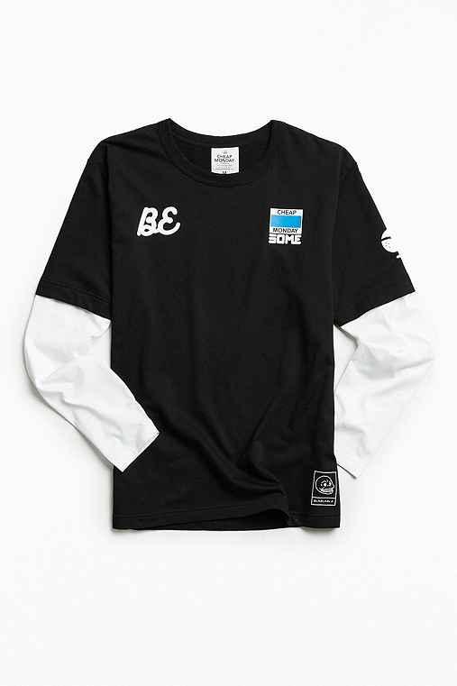 Urban Outfitters Cheap Monday Boxer Long Sleeve Tee,black,l