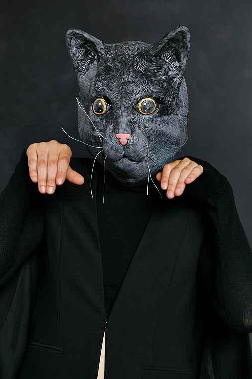 Urban Outfitters Cat Mask,black,one Size