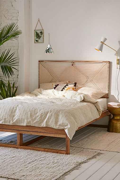 Urban Outfitters Rasha Yarn Dyed Duvet Cover,cream,full/queen