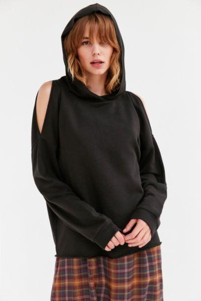 Wts Stam Cold Shoulder Hoodie Sweatshirt