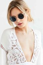 Urban Outfitters Full Moon Round Sunglasses,black,one Size