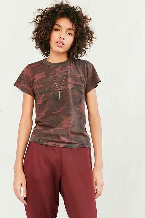 Urban Outfitters Vintage Camo Tee,red,m