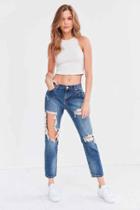 Urban Outfitters Bdg Slim Boyfriend Jean - Vintage Denim Slash,vintage Denim Medium,24