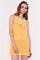 Urban Outfitters Bdg Tahnee Tied Up Tunic Tank Top,orange,m