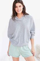 Urban Outfitters Project Social T X Out From Under Janie Hoodie Sweatshirt,grey,l
