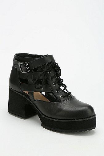 Shellys London Cutout Platform Ankle Boot