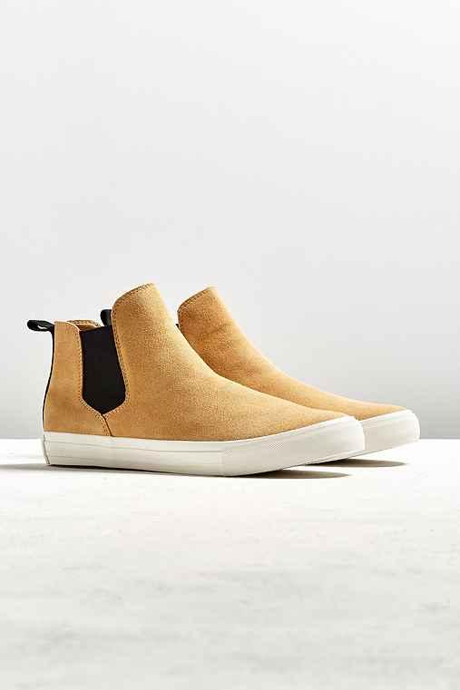 Urban Outfitters Uo Suede Chelsea Sneaker,tan,9