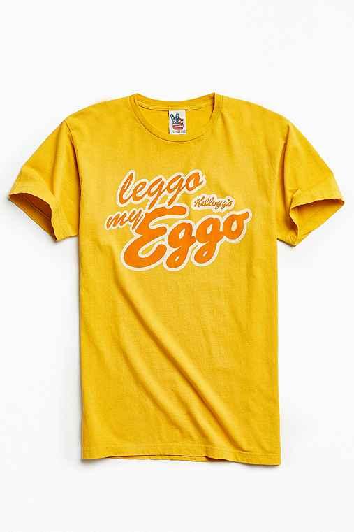Urban Outfitters Junk Food Eggo Tee,mustard,xl