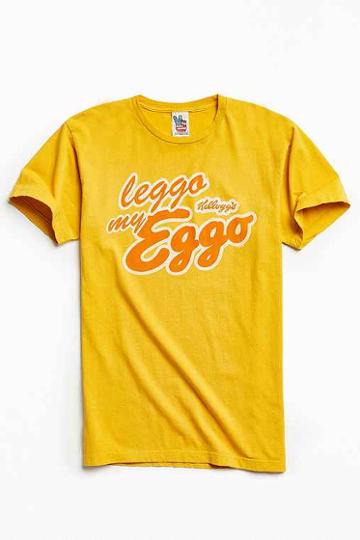 Urban Outfitters Junk Food Eggo Tee,mustard,xl
