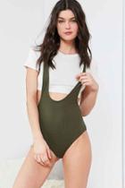 Urban Outfitters Out From Under Jane Crop Bodysuit,green,m