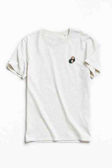 Urban Outfitters Bricktown World Embroidered Sushi Tee,cream,s