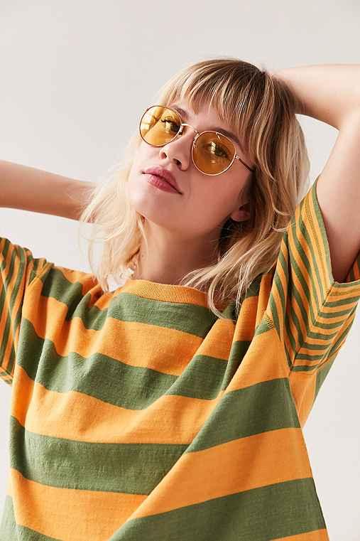 Urban Outfitters Daydream Metal Round Sunglasses,yellow,one Size