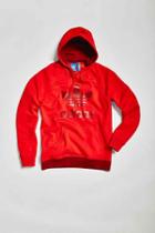 Urban Outfitters Adidas Originals Trefoil Hoodie Sweatshirt,red,m