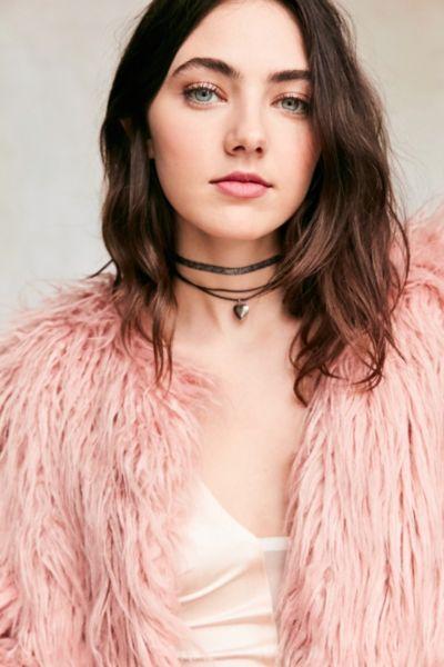 Urban Outfitters Heart Charm Layering Choker Necklace Set